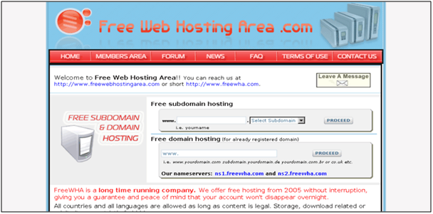 FreeWebHostingArea